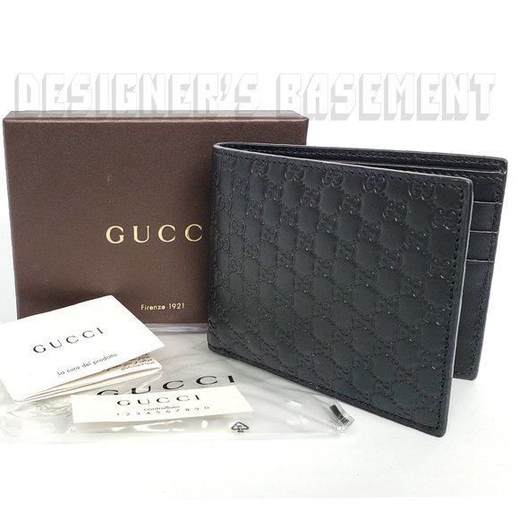 Gucci Other - GUCCI black MICRO GUCCISSIMA leather bifold Wallet